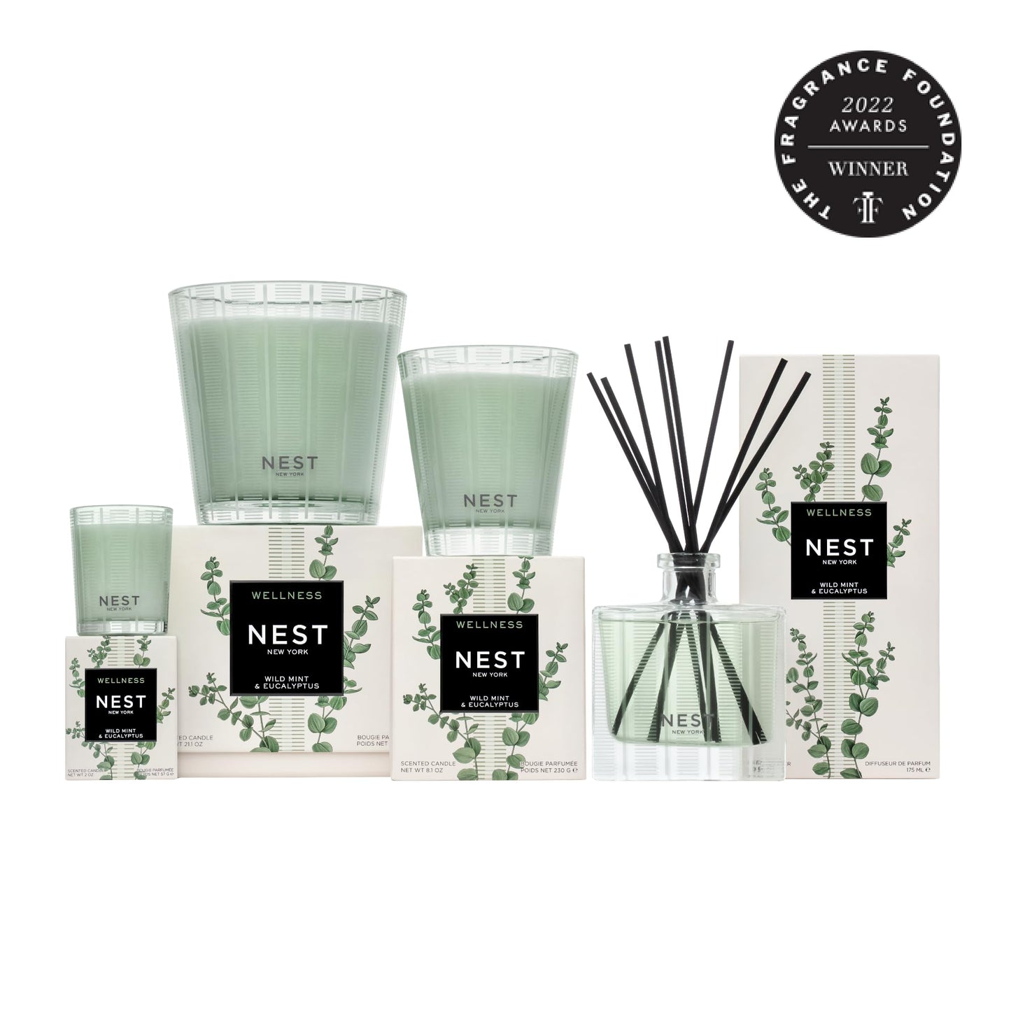 NEST New York Reed Diffuser Liquid Refill, Sicilian Tangerine - 5.9 fl oz - Fragrance for Up to 90 Days - Flame Free