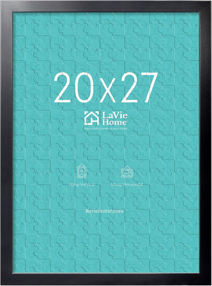 20x27 Artwork1 Pack LaVie Home Picture Frame Black, Puzzles Frame for Wall Decoration, Classic Black Minimalist Style