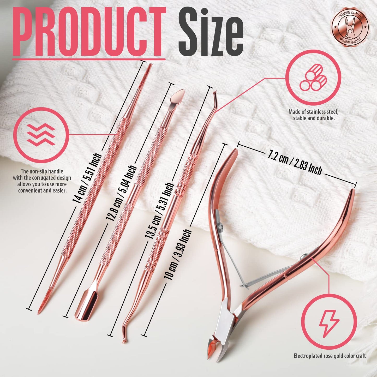 FANDAMEI Ingrown Toenail Removal Kit, Pedicure Tools, Nail Care Kit, Cuticle Trimmer, Nail Cuticle Nippers, Cuticle Kit Stainless Steel, Cuticle Clippers, Cuticle Pushers, Manicure Kit, Pedicure Kit
