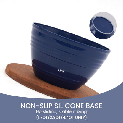 LISI 23Pcs Mixing Bowls Set with Lids, Airtight BPA-Free Nesting Bowls for Mixing, Baking, Cooking & Storage, Dishwasher Safe Serving Bowl, Includes Spatula, Spoons, Brush & Whisk