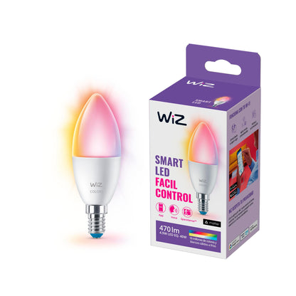 WiZ Connected 40W B12 LED Smart Light Bulbs - 3 Pack - Connects to Your Wi-Fi - E12 Smart Bulb - Control with Voice or App + Activate with Motion - Matter Compatible