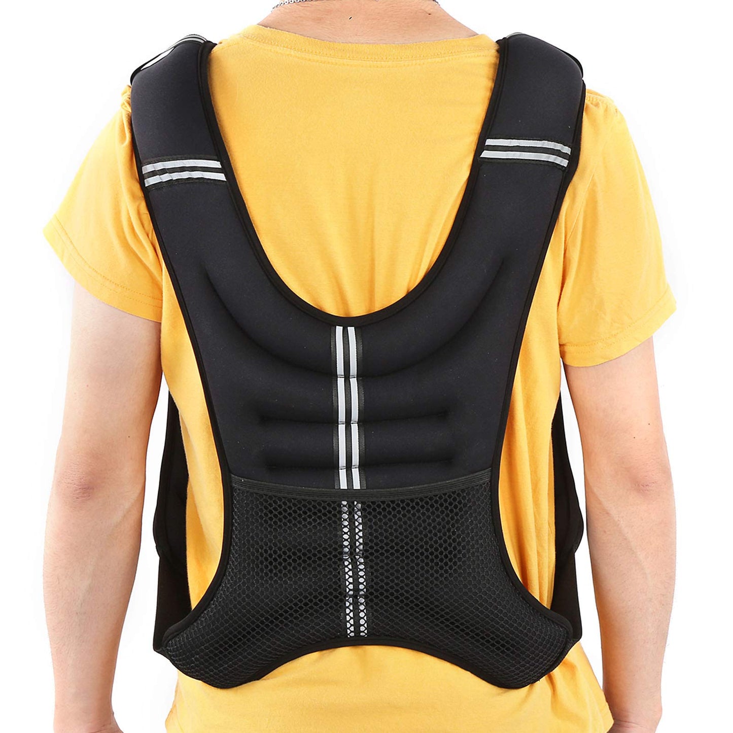 Alomejor Adjustable Weighted Vest for Strength Training - Premium Elastic Material - Widened Shoulder Straps and Comfortable Enhance Your Workout with Added Weight