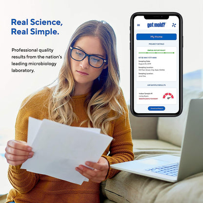 3 ROOM KIT | Test Your Air! Professional Quality Mold Test Kit for Home - All Fees Included - 1, 2 & 3-Room Test Kits & Refills - Reusable BioVac™ Air Sampler - Full Mold Type & Quantity Analysis