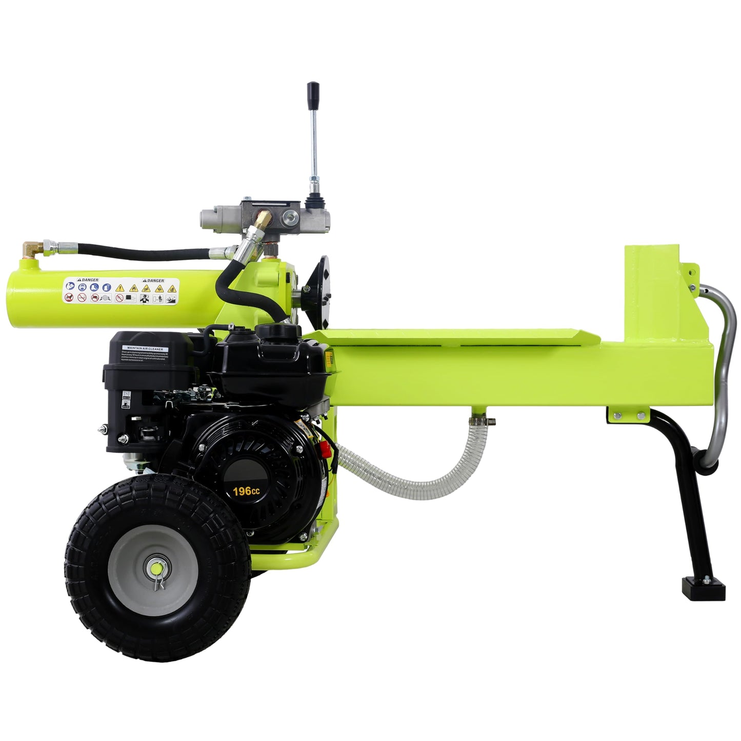 JUXEVY 20 Ton Portable Gas Powered Log Splitter with 7HP Engine and Auto Return Ram System, Heavy Duty Steel Firewood Wood Splitter for Forestry Harvesting, 8.0-Second Cycle Time, Green