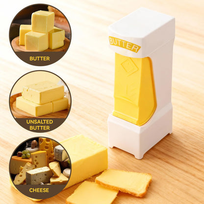 Butter Slicer, One Click Butter Cutter Butter Dispenser Butter Cutter Slicer Single Stick with Stainless Steel Blade for Kitchen