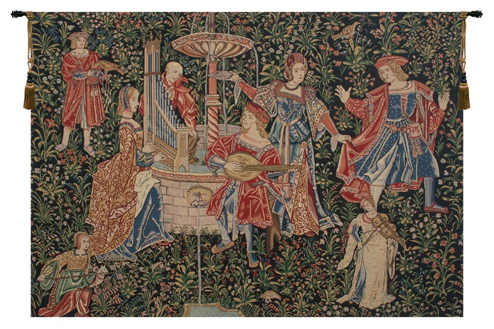 C Charlotte Home Furnishings Inc Medieval Concert Belgian Tapestry Wall Hanging | Viscose Cotton and Polyester Blend Wall Art | 39 in. x 58 in | Home Decor Accents