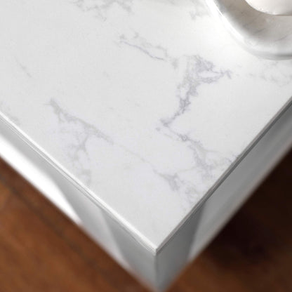 OVE Decors Athea 72" Double Undermount Sink Bathroom Vanity with Cultured Marble Countertop, Backsplash, Power Bar, in White Finish