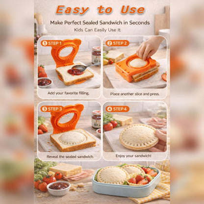 YVREOLP Uncrustable Sandwich Cutter,2 Pack Sandwich Cutters for Kids Lunch,Square and Circle Uncrustable Cutter,Lunchable Cutter Suitable for Children