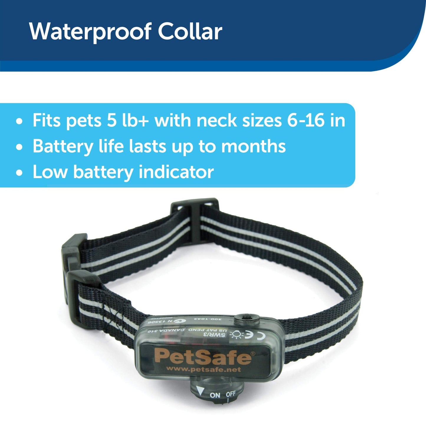 PetSafe Elite Little Dog In-Ground Pet Fence Receiver Collar - for Dogs Over 5 lb - Waterproof with Tone and Static Stimulation – from The Parent Company of Invisible Fence Brand