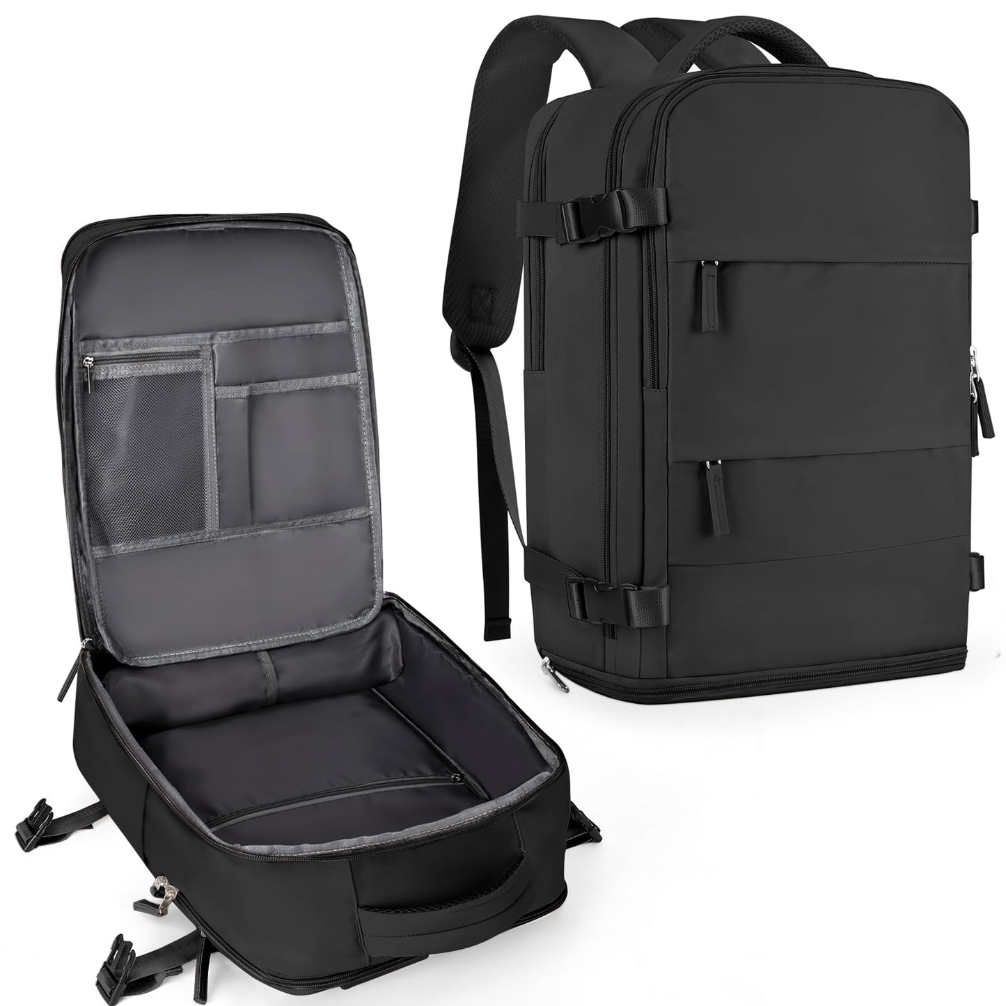 coowoz Travel Backpack Carry On for Women Man Gym Backpacks with Laptop Compartment Mochila de Viaje Teacher Personal Item Backpack Airplane Accessories Must Haves Grey Small