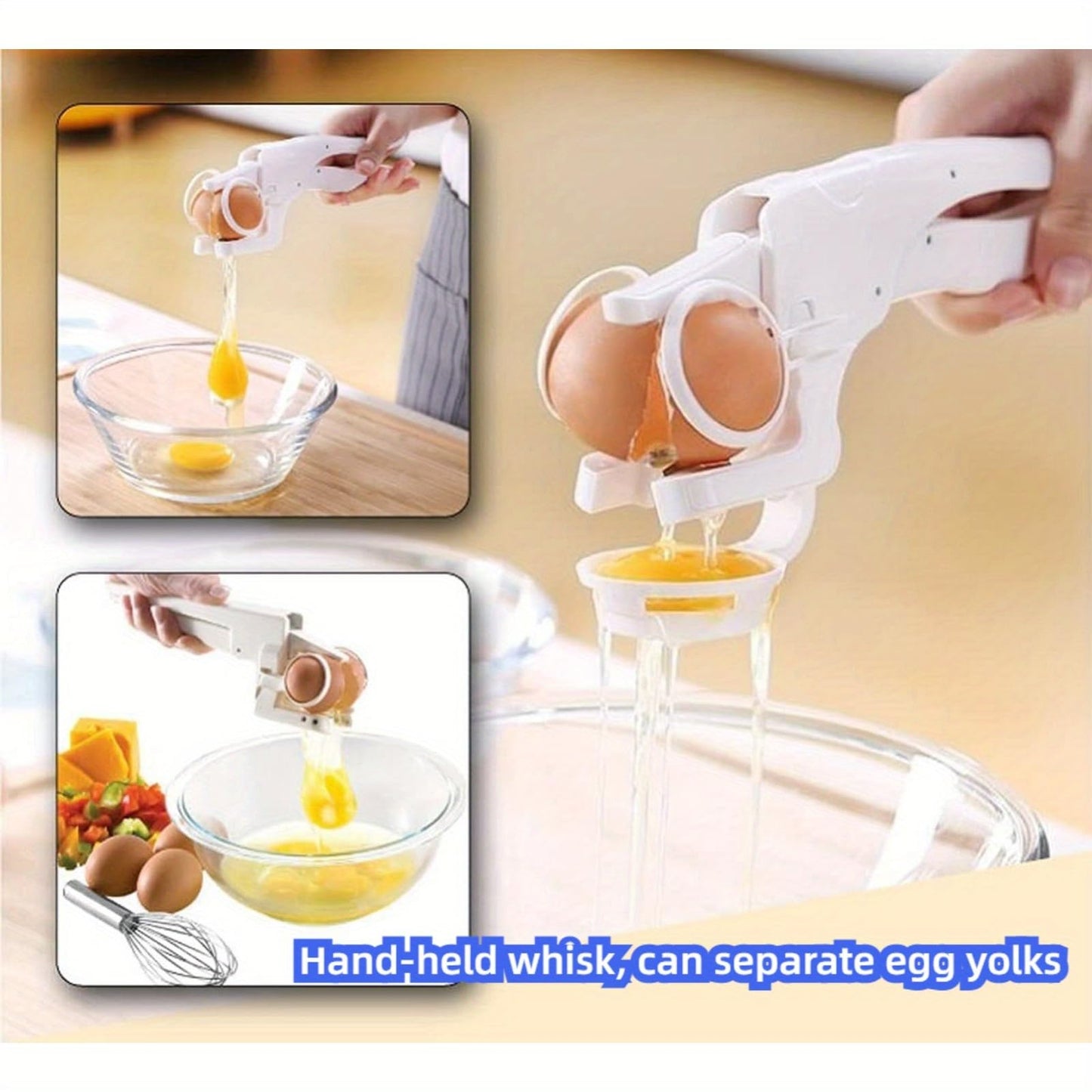 WangCai Egg Shell Opener-2025 New Egg Shell Opener for Raw and Hard Boiled Eggs,Stainless Steel Egg Cracker Tool for Cutting Eggs,Egg Separator Kitchen Gadgets for Cooking Bakery!