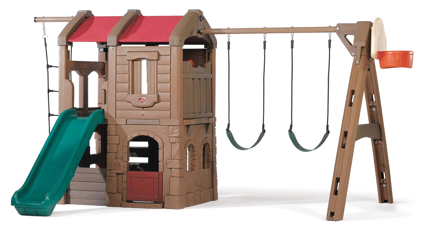 Step2 Naturally Playful Adventure Lodge Swing Set and Play Center