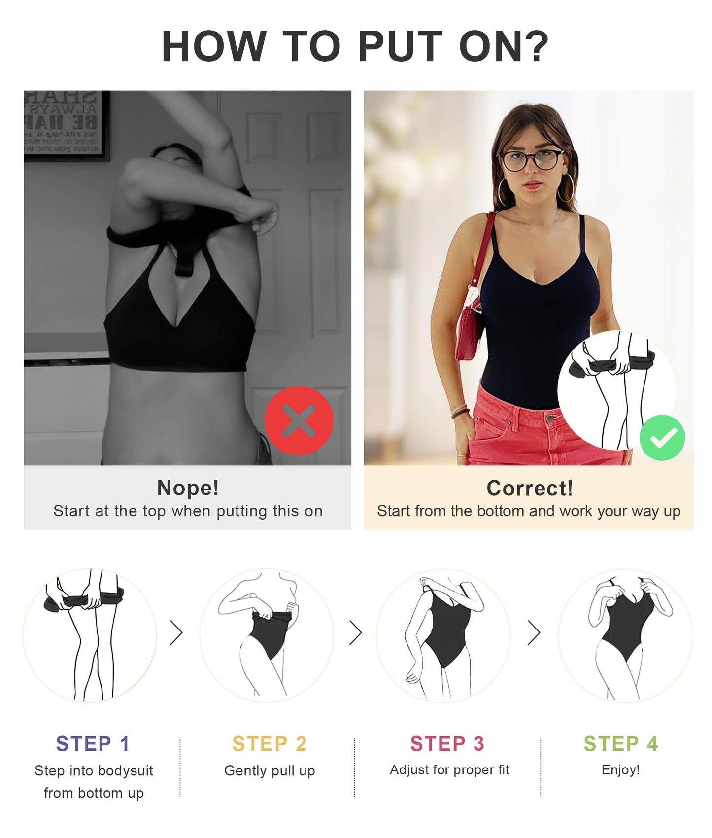 SHAPERX Women's Shapewear Bodysuit Tummy Control Body Shaper Seamless Sculpting Snatched Waist Body Suit,SZ5215-Black-XXS/XS(One piece)