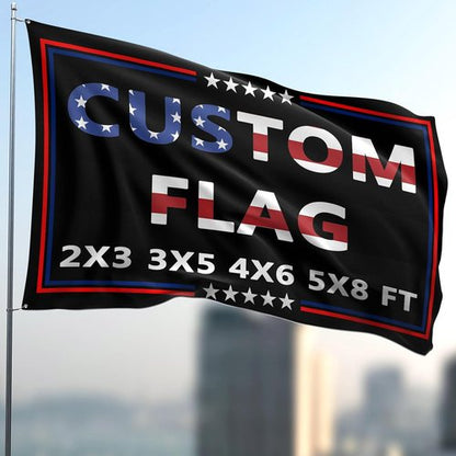 Custom Flag 3x5 Ft - Double-Sided Outdoor Flag | Personalize with Your Text, Photo, or Logo