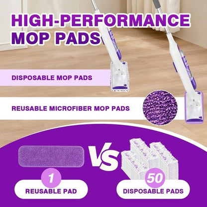 HOMEXCEL Microfiber Mop Pads - Reusable PowerMop Refills for 13"-15" Spray Mop | Machine Washable, Pack of 4