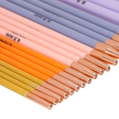 Complete 13 Piece Crochet Hook Set Stitch Markers Tapestry Needles for Sweater Making Yarn Crafts Storage Kit
