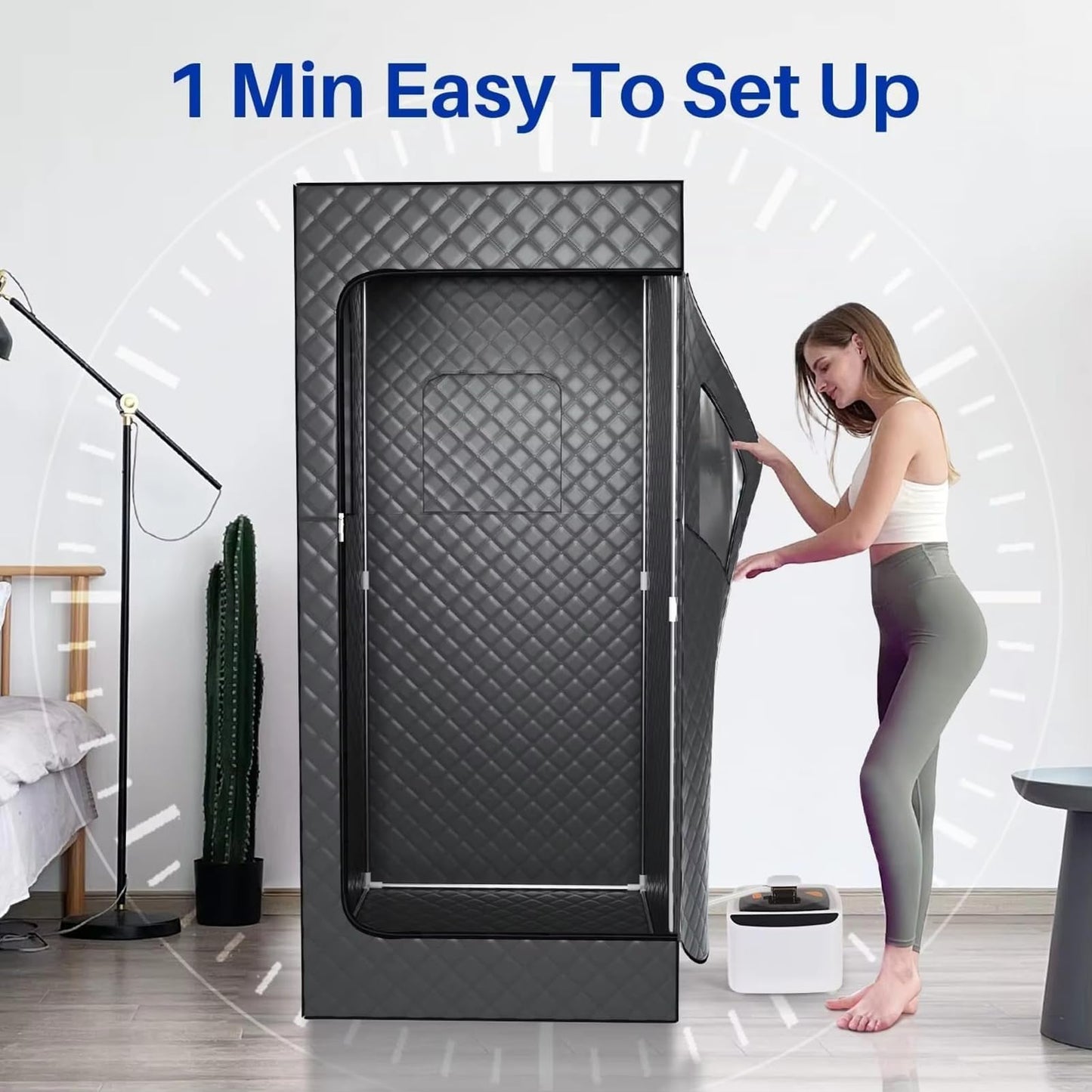 YXKJZHF Portable Steam Sauna, Indoor Sauna Tent for Home Spa Relaxation Boost Health and Recovery, with 2.6L 1000W Steamer
