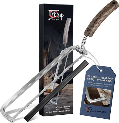 2025 1st 4 SYOKAMI Upgrade Bread Knife for Homemade Bread, World's Real Bow-Design Sourdough Bread Slicer, Razor-Sharp