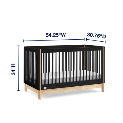 GAP babyGap Tate 4-in-1 Convertible Crib - Greenguard Gold Certified, Ebony/Natural