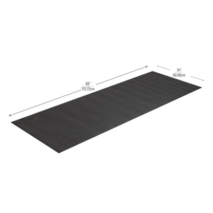 Mind Reader YOGAPVC-BLK All Purpose Extra Thick Yoga Fitness & Exercise Mats with Carrying Strap, High Density Anti-Tear, 68"L x 24"W x 0.3"Th, Black