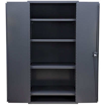 Jamco Extra Heavy Duty Steel Storage Cabinet with Solid Lockable Doors, 14-Gauge All-Welded Metal Cabinet, 4 Adjustable Shelves, 7,200 lbs Capacity, 24" D x 36" W x 74" H, Gray
