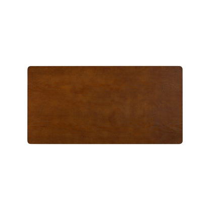 NTC Mingle Modern Wooden Rectangle Desk Table with Hidden Drawer – Waterproof & Heat Resistant, Dark Walnut