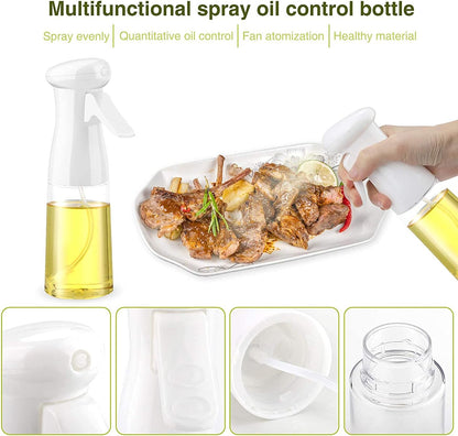 GLYY Oil Sprayer for Cooking, 210ml Food Grade Reusable Vinegar Spritzer Bottle for Kitchen and BBQ