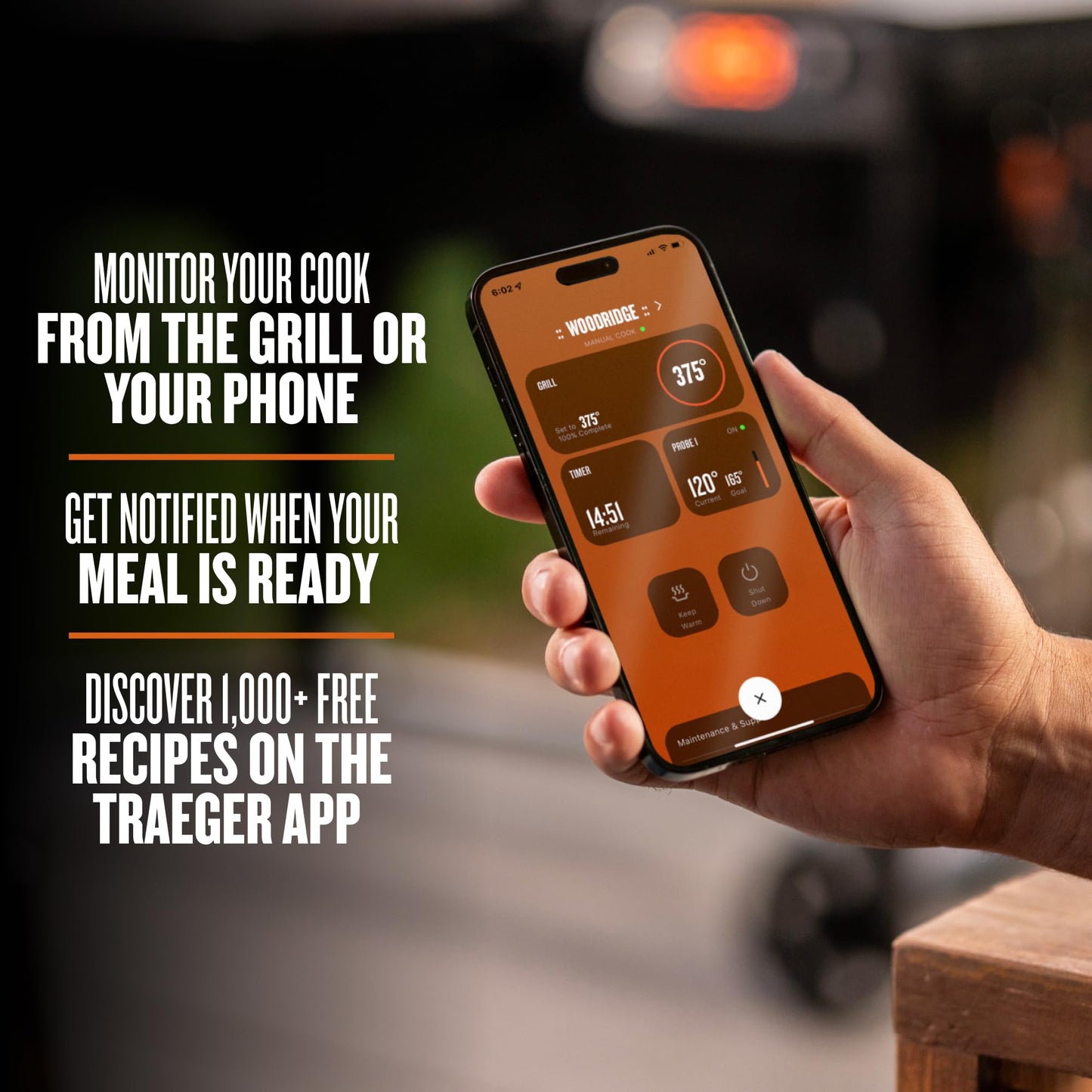 Traeger Grills Woodridge Pro Electric Wood Pellet Grill and Smoker, 970 Sq. In., Outdoor Pellet Smoker Grill with Digital Sensor and Side Shelf, Wi-FIRE Technology, Super Smoke Mode, TFB97JLH