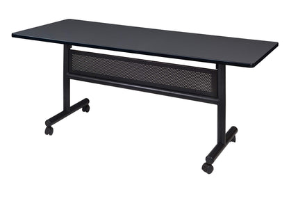 Romig Axis-Pro 60 x 30 in. Flip-Top Training Nesting Table with Modesty Panel- Grey