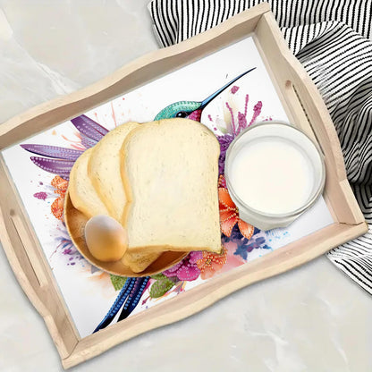 SHLUHA Diamond Art Kits for Adults Wooden Serving Trays with Handle Food Tray for Breakfast Home Decor Gift