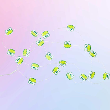 20ct 7 (2 Silver Buffalo Sanrio Hello Kitty and Friends Keroppi Decorative String Lights, Feet Long, Battery Powered AA