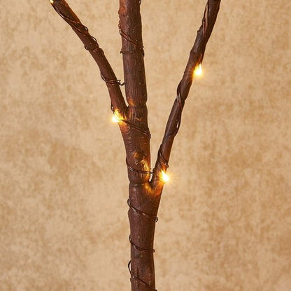 Hairui Lighted Brown Branches - 100 LED Fairy Lights with Timer | 30-Inch Willow Branch Decor for Indoor/Outdoor Holiday Use