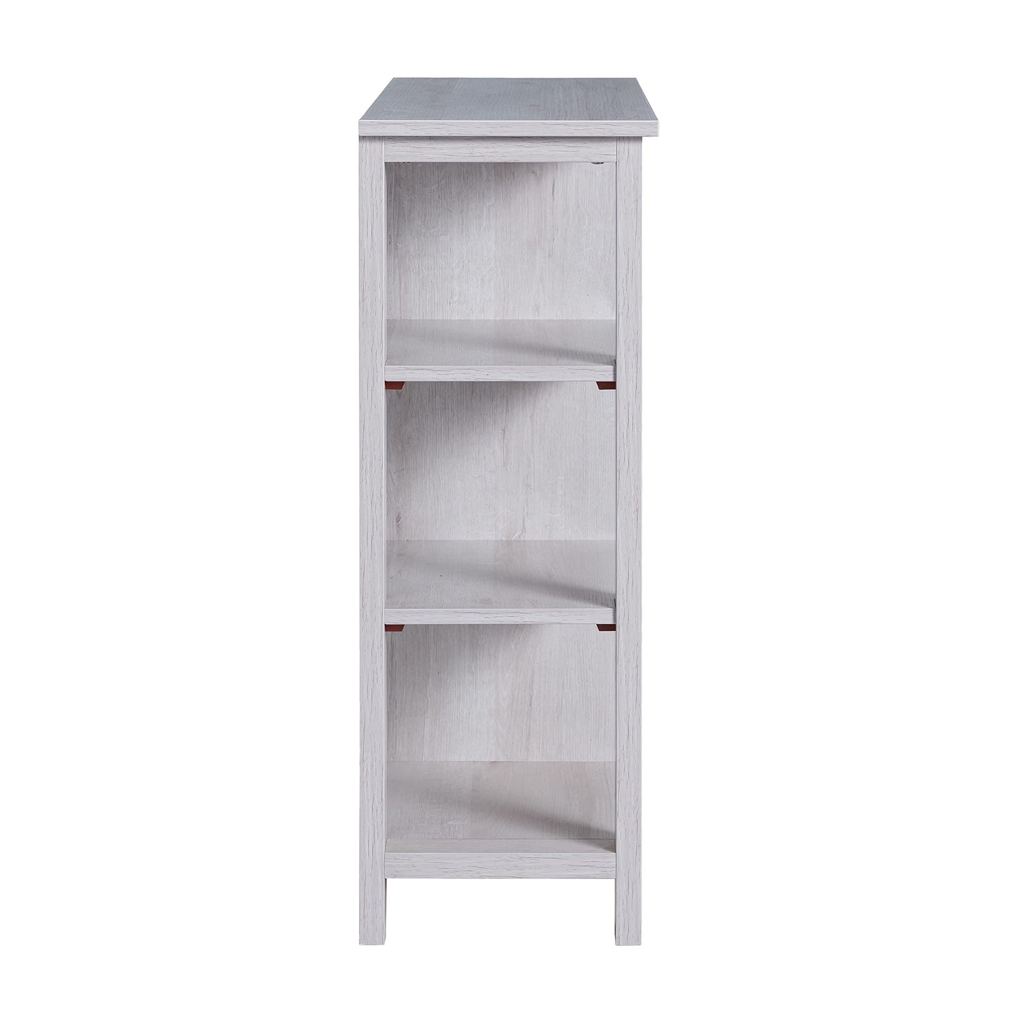 HOMES: Inside + Out Maifan Farmhouse 6-Shelf Wood 28 in. Shoes Cabinet for Living Room, Entryway, White Oak