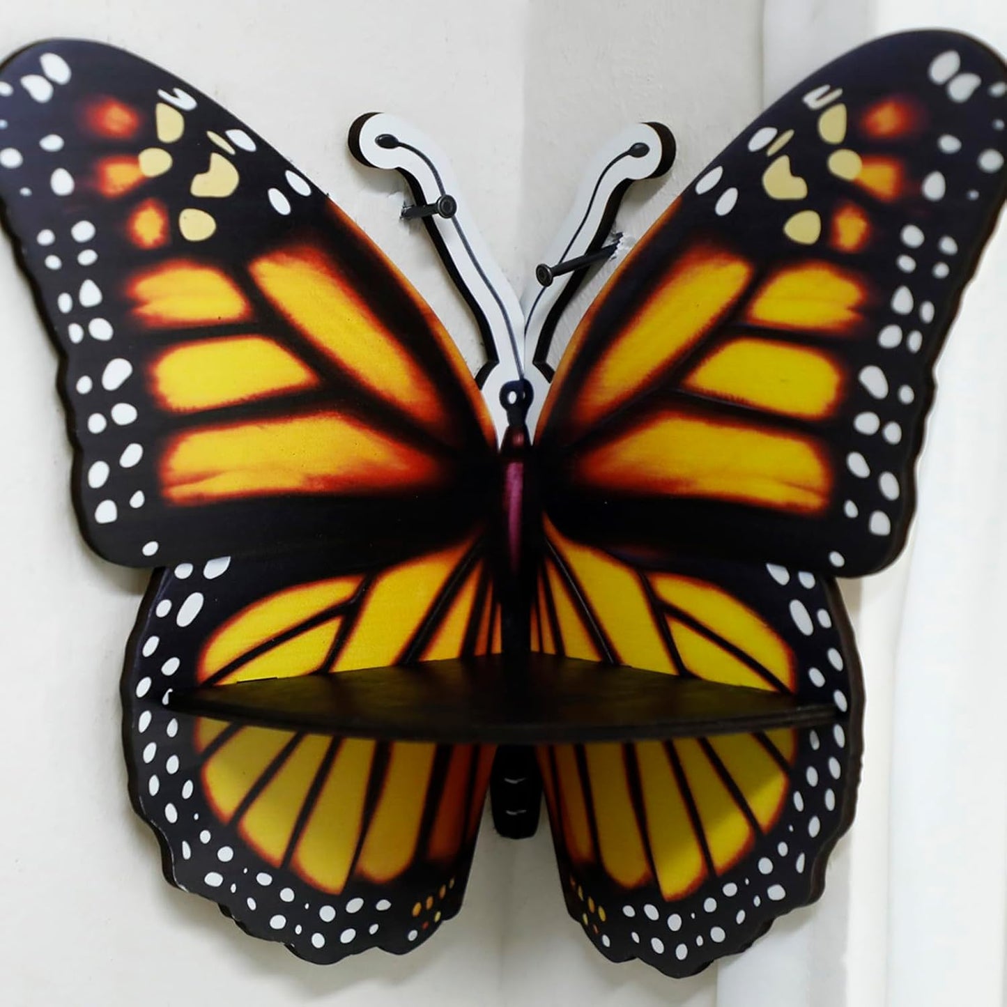 2 Artilady Corner Shelf for Crystal - PCS Boho Cute Butterfly Wall Corner Shelf Crystal Display Shelf Floating Shelves