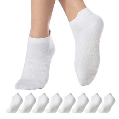 CoolMate Pilates Socks with Grips for Women, Yoga Socks, Crew Non Slip Women for Workout, Barre, Pilates Gifts
