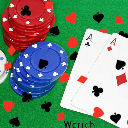 Werich Casino Poker Confetti, Metallic Foil Table Scatters for Party Decorations, Wedding, Birthday