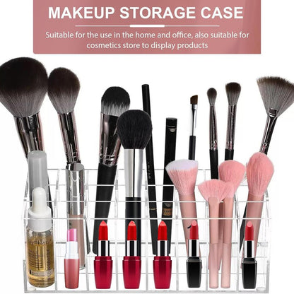 Dmopipp Lipstick Organizer 24 Slot Lipstick Holder Display Rack Small Clear Plastic Compact Lip Gloss Perfume Sample Mascara Holder