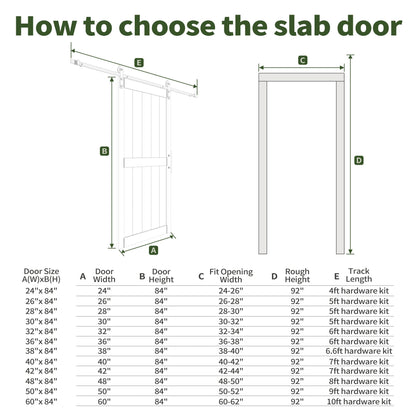 Romeday "30 x 80" Sliding Barn Door with 4FT Hardware Kit Included & Handle,Solid Wood Covered with Waterproof PVC Surface,DIY Assembly,Easy Install White