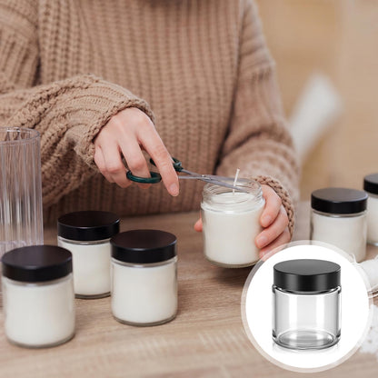 MTLEE 20 Pack 4oz Glass Candle Jars with Lids Round Empty Candle Container with Candles Making Kits Labels Gift Box Empty Canning Jars for Food Storage Spice Liquid