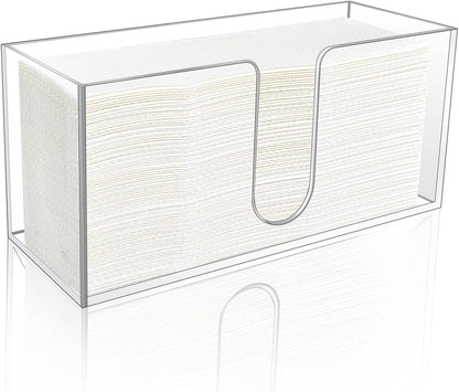 1 Pack Countertop 5mm (1) Acrylic Paper Towel Holder, Napkin Dispenser for C-Fold, Multi-Fold & Trifold Paper Towels
