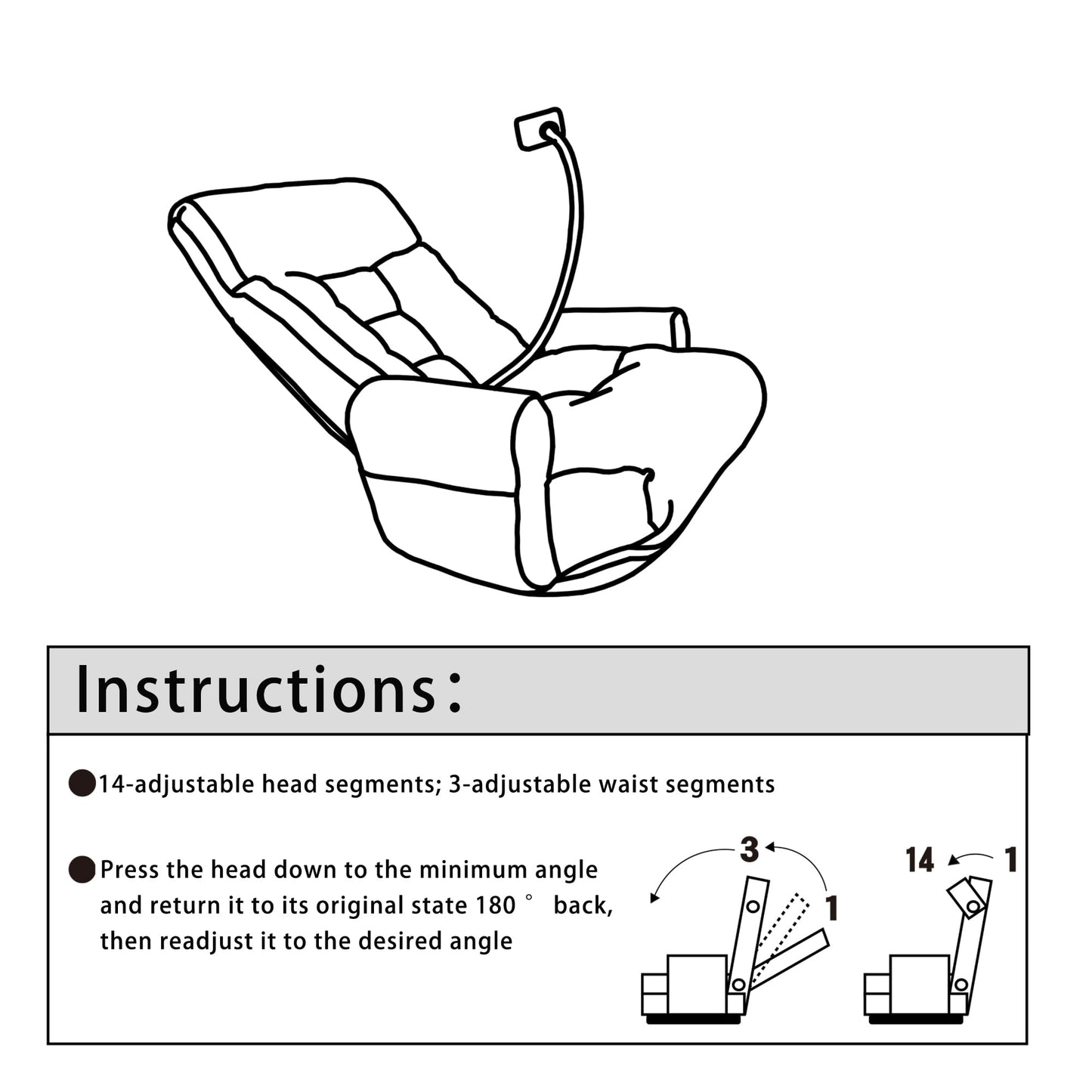 KEIKI Adjustable Swivel Accent Chair with Phone Holder, 360° Rotatable Sofa Chair with 5-Position Recline, Upholstered Single Sofa Chair for Living Room, Beige