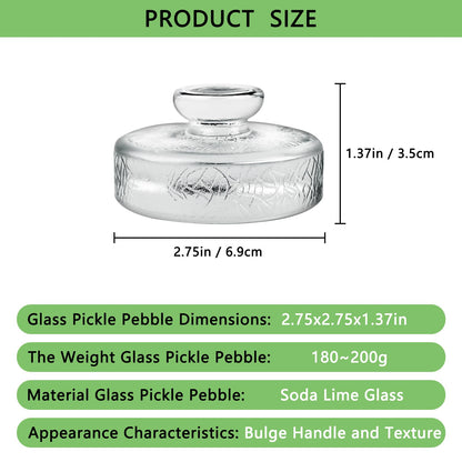 Artcome 10-Pack Glass Fermentation Weights with Easy Grip Handle and Unique Texture Design for Large Wide Mouth Mason Jars