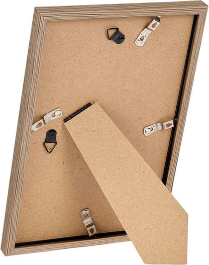 JCJMY 8x13 Rustic Brown Picture Frame - Versatile Wall & Tabletop Display with Shatter-Resistant Plexiglass