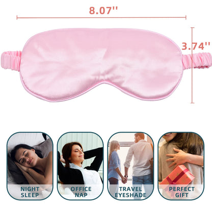 4 Pack Eye Mask for Sleeping Silky Soft Satin Blindfold Adjustable Strap Night Eye Cover for Women Men
