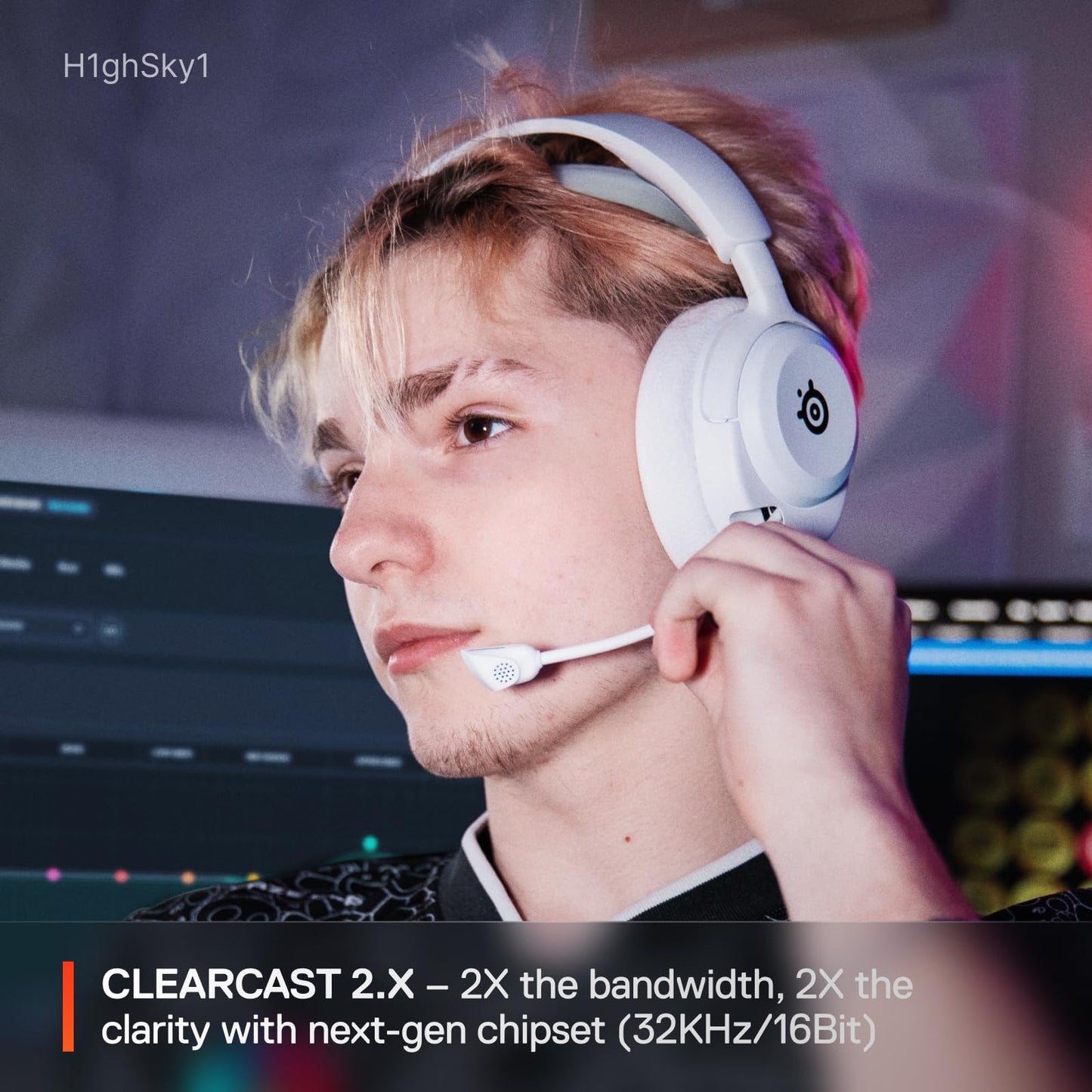 SteelSeries Arctis Nova 5 Wireless Multi-System Gaming Headset — White — Neodymium Magnetic Drivers — 100+ Audio Presets — 60 HR Battery — 2.4GHz or BT — Gen2.X Mic — PC, PS5, PS4, Switch, Mobile