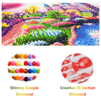 Diymood DIY 5D Diamond Painting by Number Kits, Diamond Painting Moose Winter Forest Paint with Diamonds Arts for Adults Full Drill Canvas Picture for Home Wall Decor 40x50cm(16x20inch)
