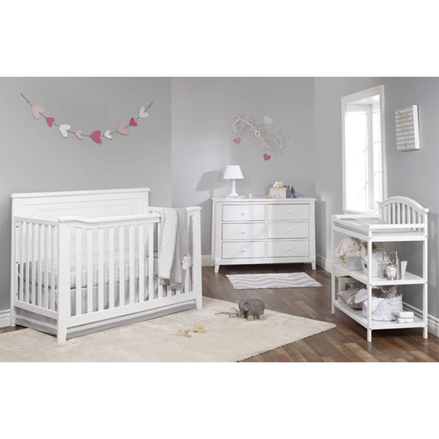 Sorelle Furniture Berkley Baby Dresser – Nursery Furniture with Drawers for Kids' Bedroom, Nightstand for Child’s and Infant Room - White
