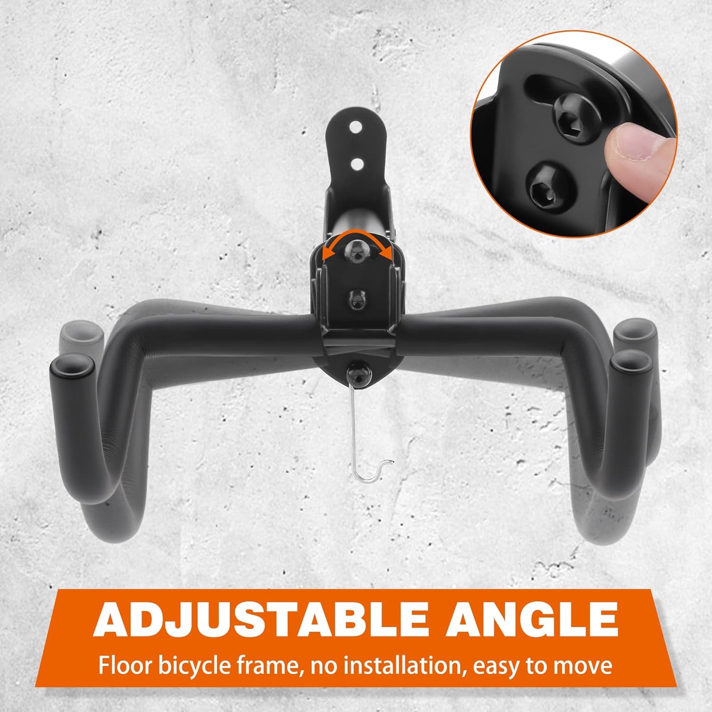 Skiennix Bike Rack - Durable Wall Mount Bicycle Storage Hook for Indoor Use | 2-Pack
