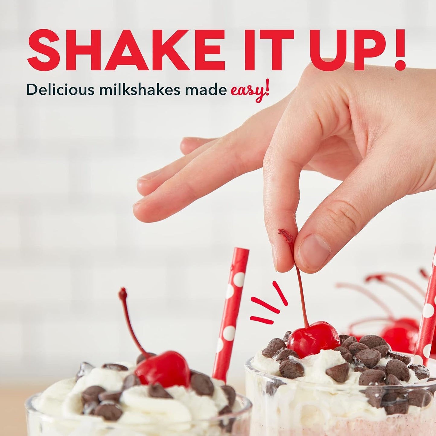 Dash Retro Milkshake Maker - 24oz for Malts, Soda Fountain Drinks, Protein Shakes, Whipping Omelets, 2-Speed + Pulse