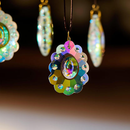 12pcs 50mm HDCRYSTALGIFTS Crystal Prisms Suncatcher for Window Rainbow Maker Chandelier Crystals Hanging Sun Catchers